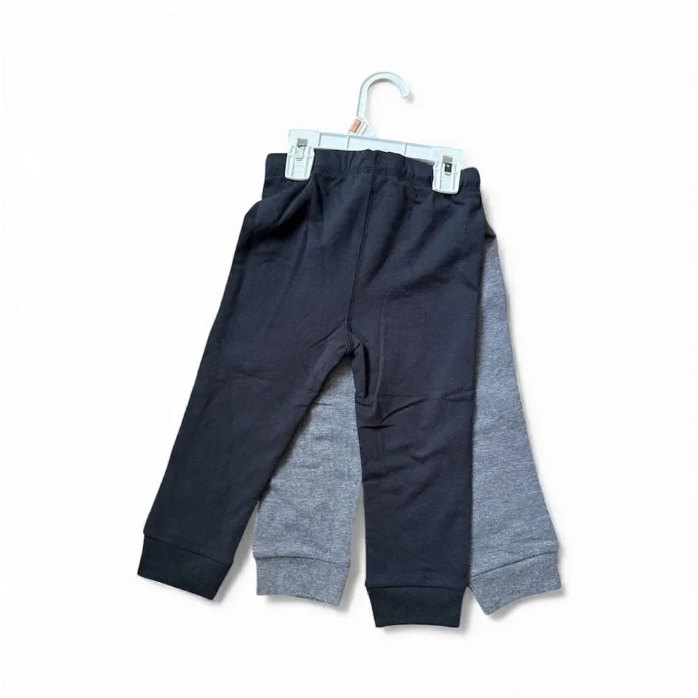 Mighty goods baby boy Gray and Black Jogger Pants size 2T 2 piece